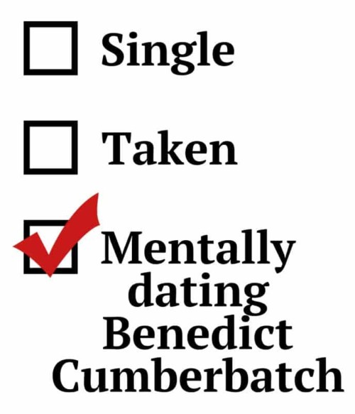 Mentally Dating Cumberbatch Póló - Ha Sherlock rajongó ezeket a pólókat tuti imádni fogod!