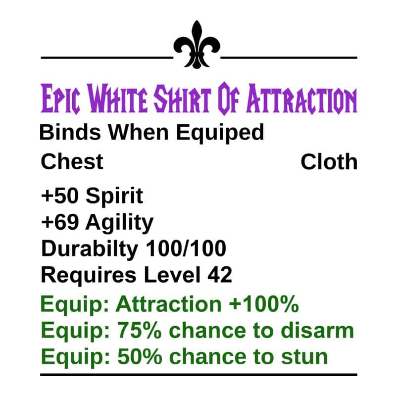 Epic White Shirt Of Attraction