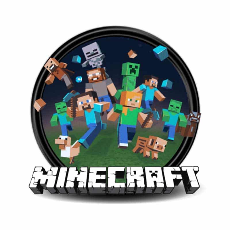 Kerek Minecraft logó 2 Vászontáska - Minecraft