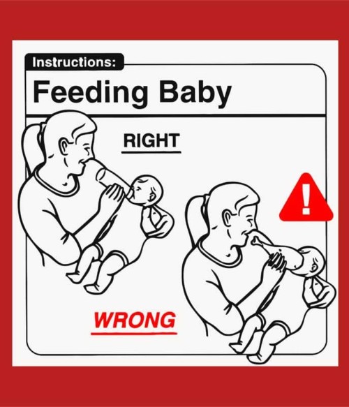 Baby Instructions – Etetés Póló - Ha Baby rajongó ezeket a pólókat tuti imádni fogod!