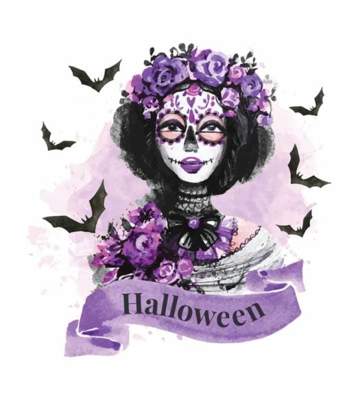 Mexikói női koponya Póló - Ha Halloween rajongó ezeket a pólókat tuti imádni fogod!