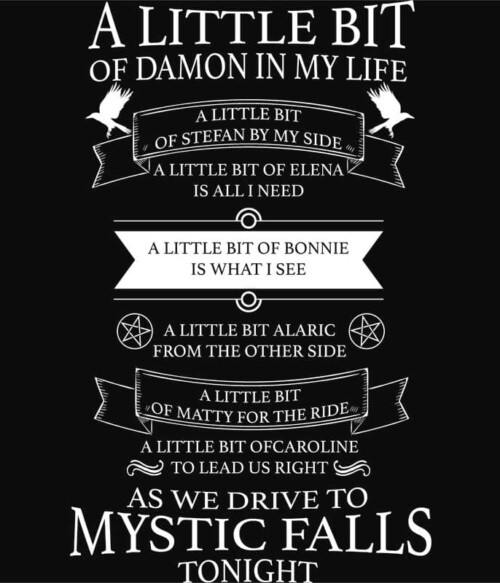 A Little Bit Of Damon In My Life Póló - Ha Vampire Diaries rajongó ezeket a pólókat tuti imádni fogod!