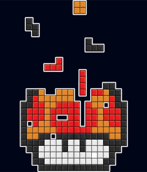 Flat Mushroom Tetris Póló - Ha Gamer rajongó ezeket a pólókat tuti imádni fogod!