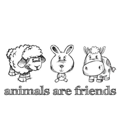 Az állatok barátok Póló - Ha Vegetarian rajongó ezeket a pólókat tuti imádni fogod!