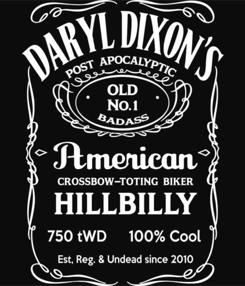 Jack Daniel's Daryl Dixon Póló - Ha The Walking Dead rajongó ezeket a pólókat tuti imádni fogod!