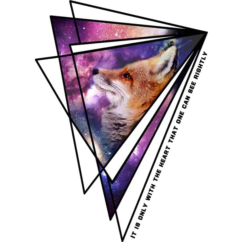 The Little Prince Fox Quote Galaxy Triangle
