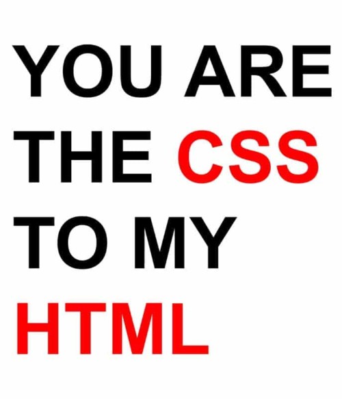 You are the CCS to my HTML Póló - Ha Programming rajongó ezeket a pólókat tuti imádni fogod!