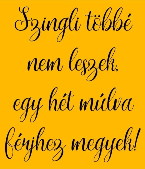 Szingli többé nem leszek Póló - Ha Bachelorette Party rajongó ezeket a pólókat tuti imádni fogod!