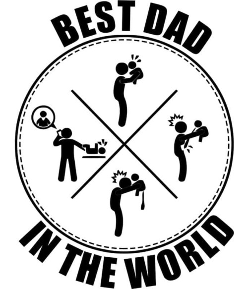 Best dad in the world icons Póló - Ha Family rajongó ezeket a pólókat tuti imádni fogod!