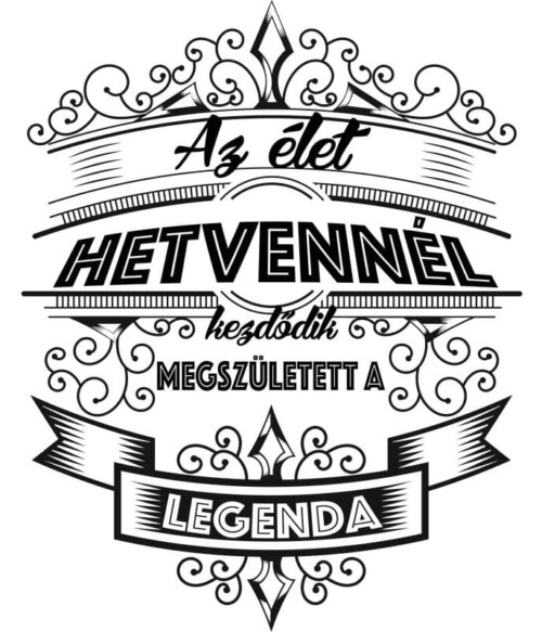 Az élet hetvennél kezdődik Póló - Ha Birthday rajongó ezeket a pólókat tuti imádni fogod!