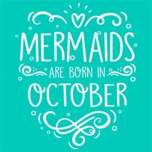 Mermaids are born in october - Unisex Farmerkabát