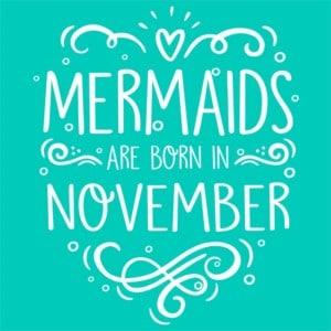 Mermaids are born in november - Unisex Farmerkabát