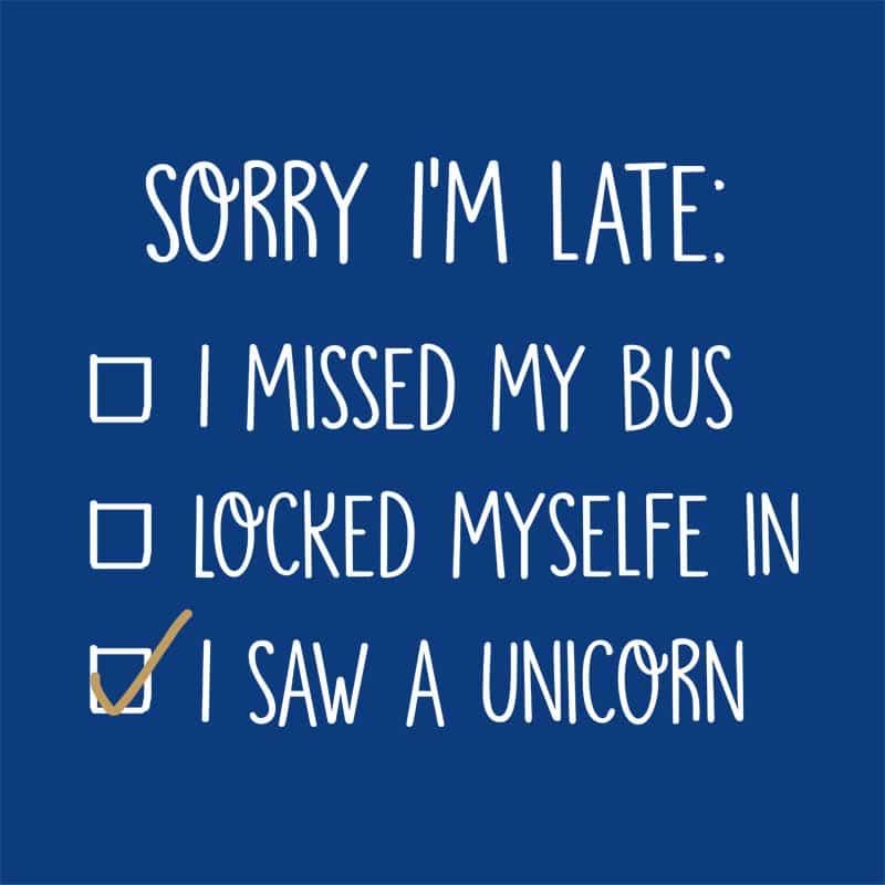 Sorry I'm late unicorn