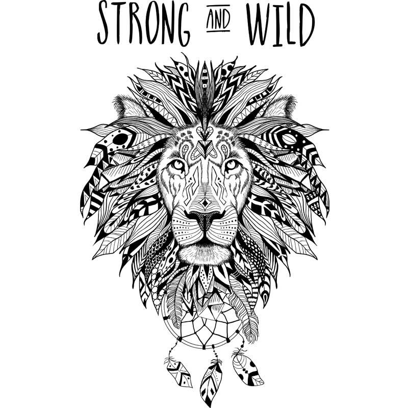 Strong and wild lion