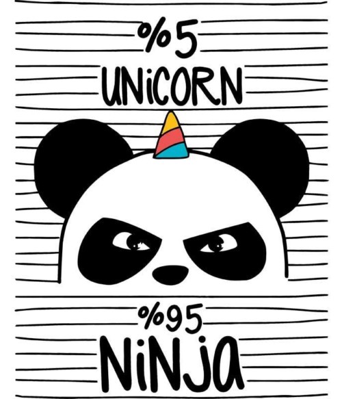 Unicorn Ninja Panda Póló - Ha Panda rajongó ezeket a pólókat tuti imádni fogod!