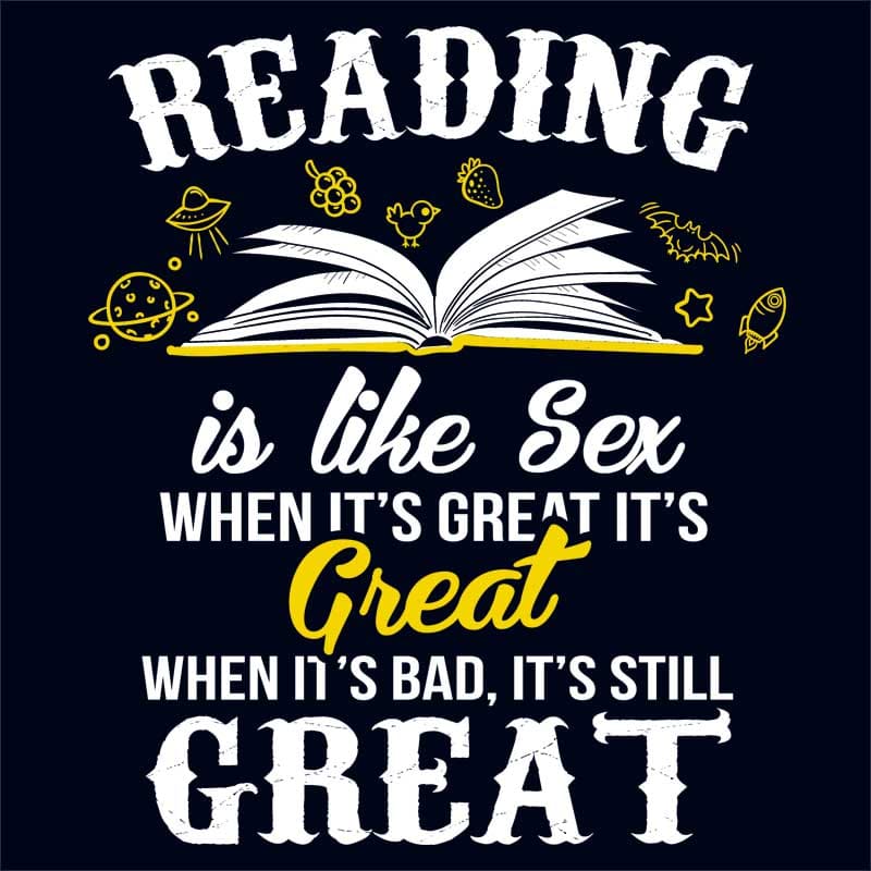 Reading is like sex Prémium Vászontáska - Olvasás