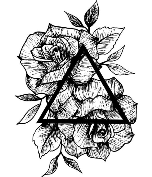 Rose and triangle Póló - Ha Flower rajongó ezeket a pólókat tuti imádni fogod!