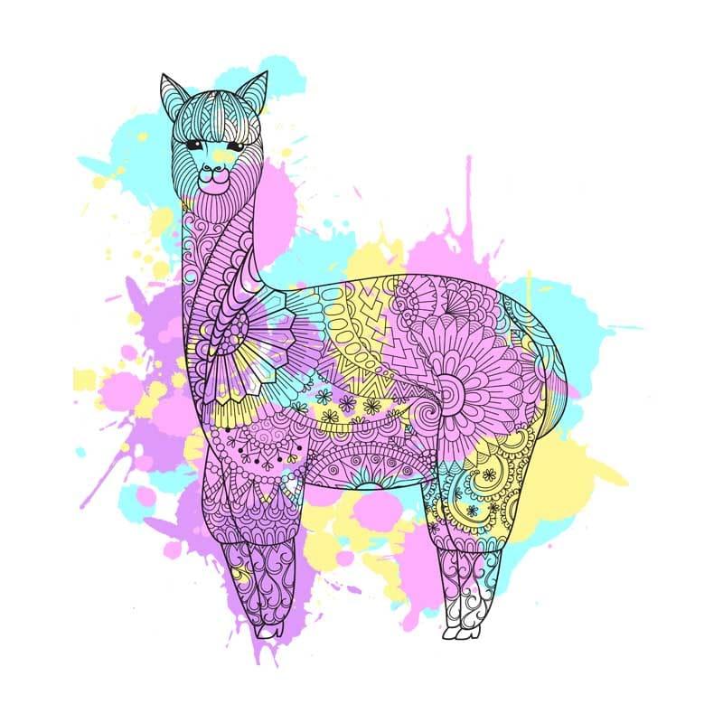 Watercolor llama