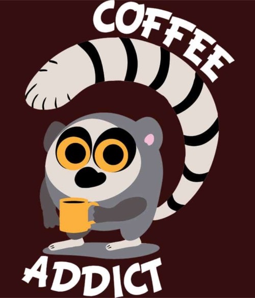 Coffee Lemur Póló - Ha Lemur rajongó ezeket a pólókat tuti imádni fogod!