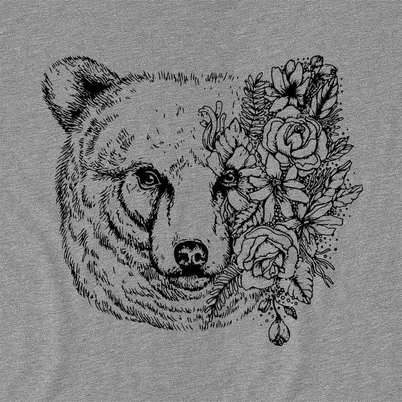 Bear and flowers