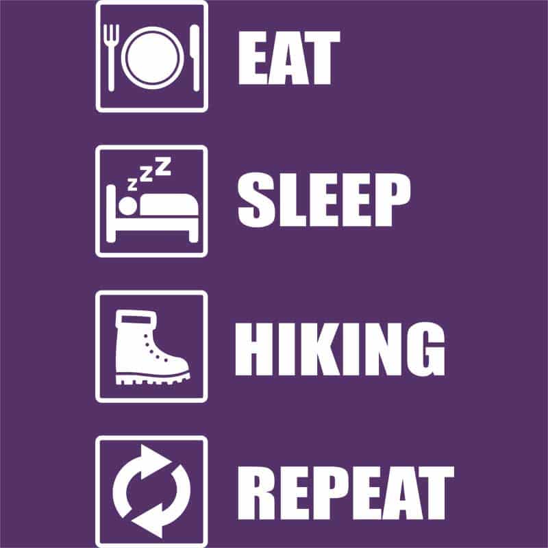 Eat sleep hiking