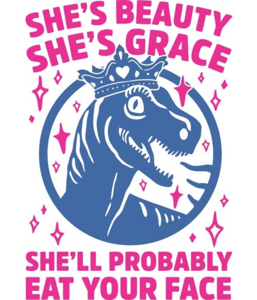 She is beauty Póló - Ha Jurassic Park rajongó ezeket a pólókat tuti imádni fogod!