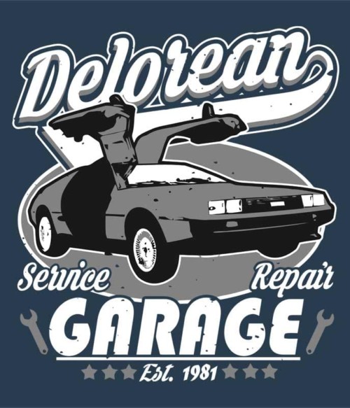 Delorean Garage Póló - Ha Back to the Future rajongó ezeket a pólókat tuti imádni fogod!