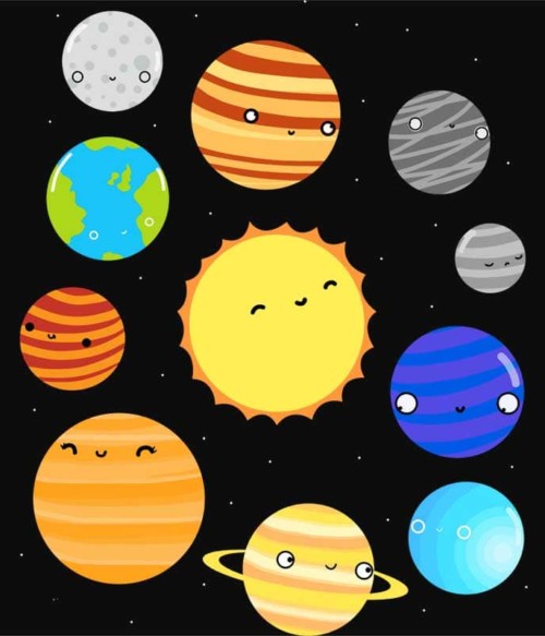 Cute planets Póló - Ha Astronomy rajongó ezeket a pólókat tuti imádni fogod!