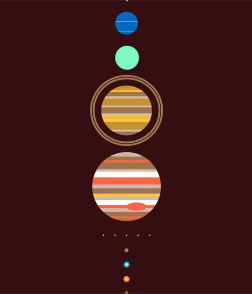 Solar system minimal Póló - Ha Astronomy rajongó ezeket a pólókat tuti imádni fogod!