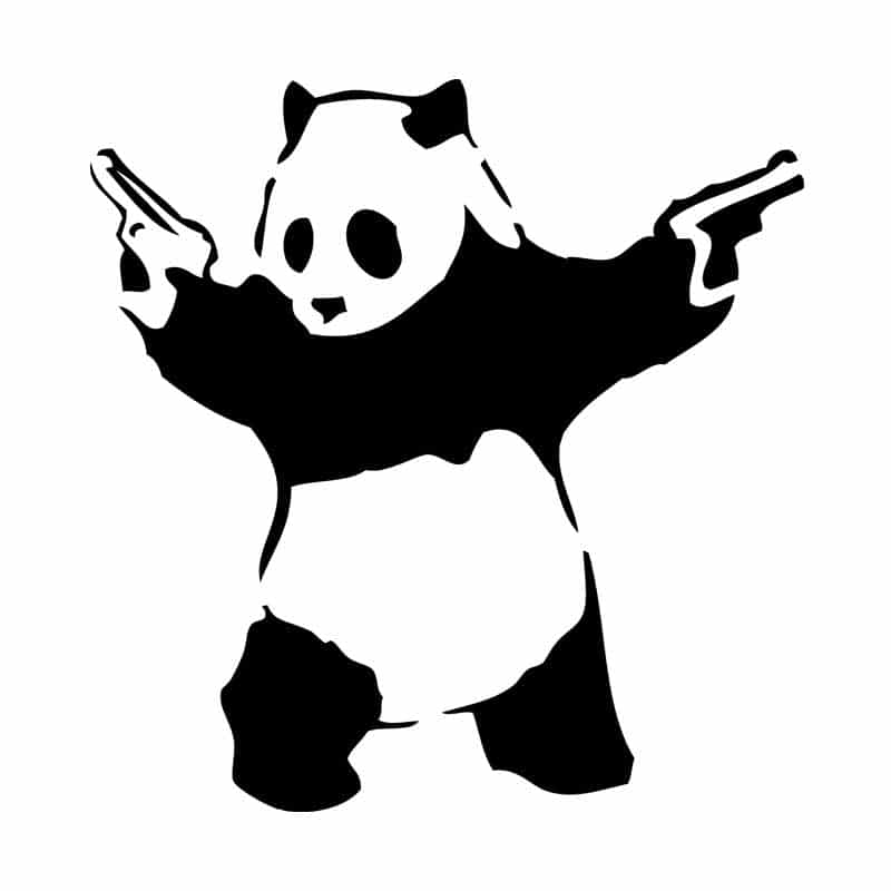 Panda with guns