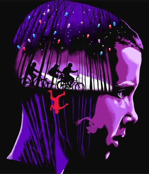 Eleven Face Póló - Ha Stranger Things rajongó ezeket a pólókat tuti imádni fogod!