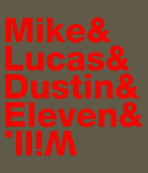 Stranger Names Póló - Ha Stranger Things rajongó ezeket a pólókat tuti imádni fogod!