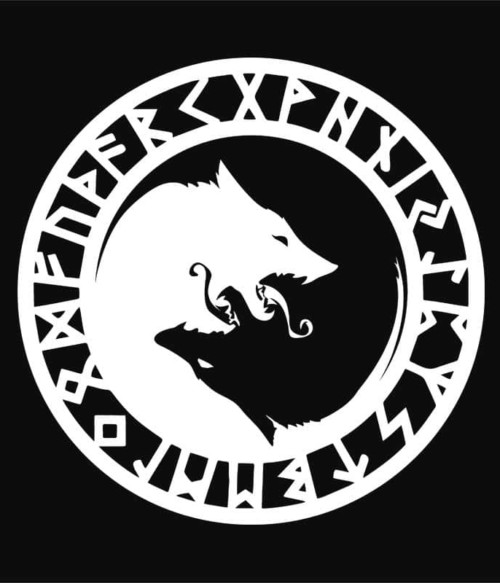 Viking wolf logo Póló - Ha Vikings rajongó ezeket a pólókat tuti imádni fogod!