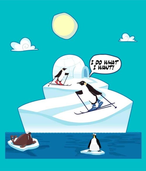 Skiing Penguin Póló - Ha Ski rajongó ezeket a pólókat tuti imádni fogod!