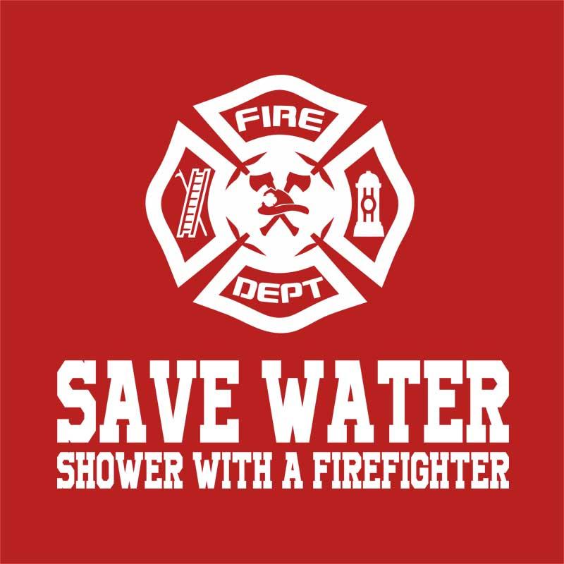 Shower with a firefighter