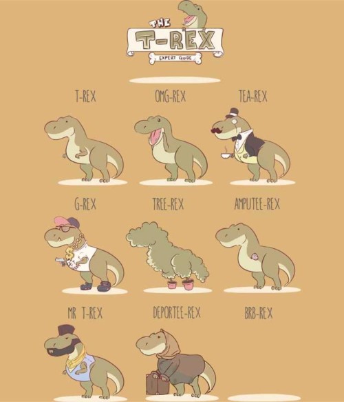 The T-Rex Expert Guide Póló - Ha Dinosaur rajongó ezeket a pólókat tuti imádni fogod!