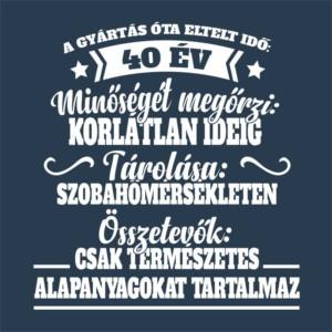 Eltelt idő 40 év - Unisex Farmerkabát