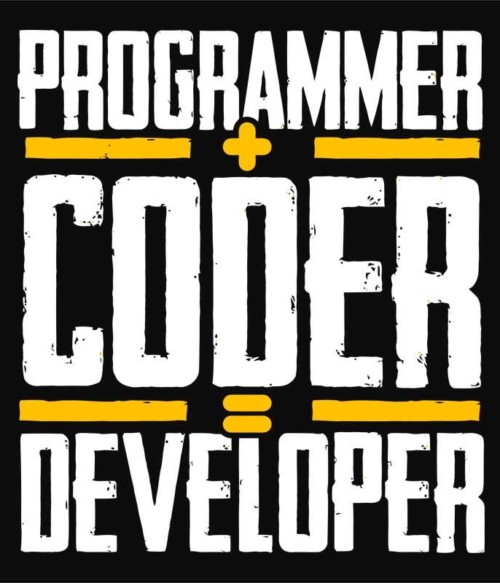 Programmer + coder = developer Póló - Ha Programming rajongó ezeket a pólókat tuti imádni fogod!