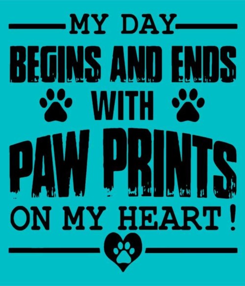 Paw prints on my heart Póló - Ha Dog rajongó ezeket a pólókat tuti imádni fogod!