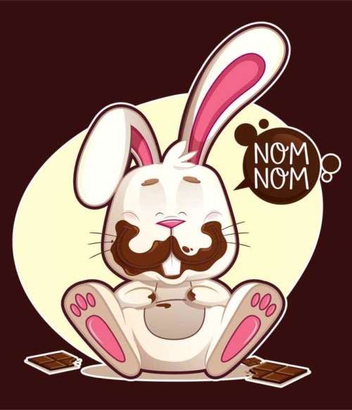 Nom nom bunny Póló - Ha Rabbit rajongó ezeket a pólókat tuti imádni fogod!