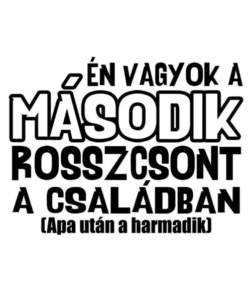Második rosszcsont a családban Póló - Ha Family rajongó ezeket a pólókat tuti imádni fogod!