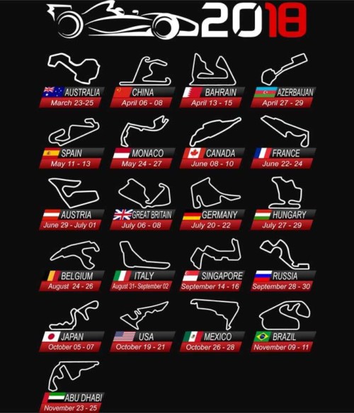 F1 race tracks Póló - Ha Formula 1 rajongó ezeket a pólókat tuti imádni fogod!