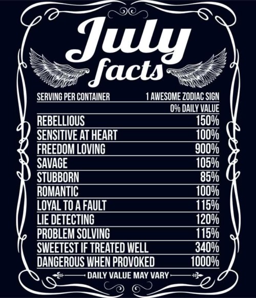 July Facts Póló - Ha Birthday rajongó ezeket a pólókat tuti imádni fogod!