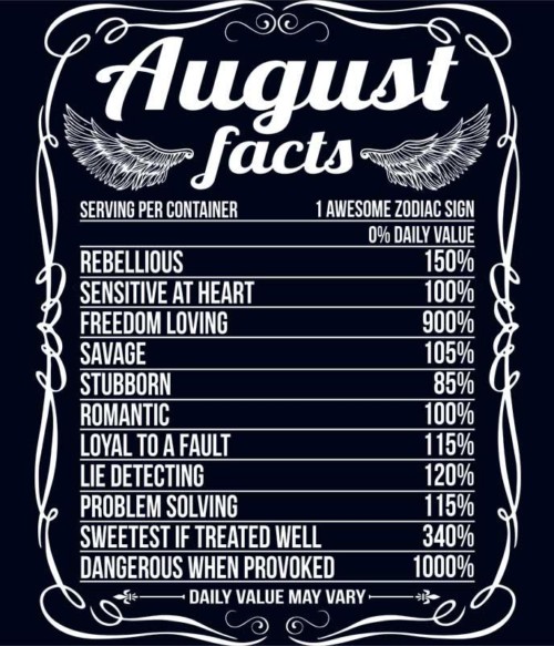August Facts Póló - Ha Birthday rajongó ezeket a pólókat tuti imádni fogod!