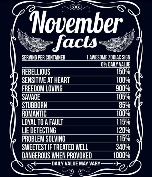November Facts Póló - Ha Birthday rajongó ezeket a pólókat tuti imádni fogod!