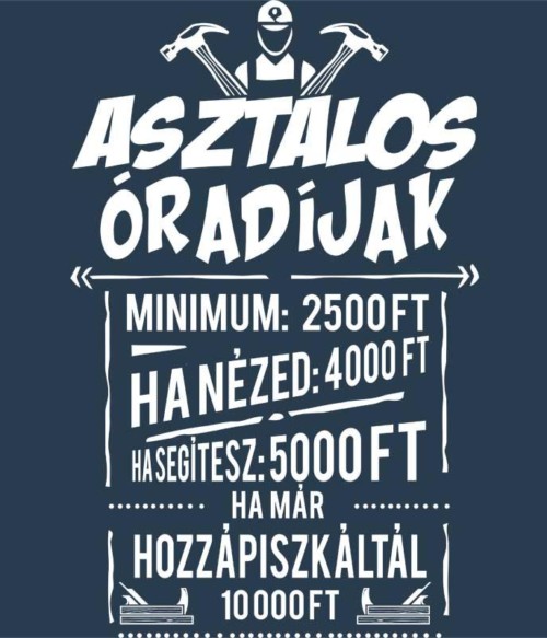 Asztalos Óradíjak Póló - Ha Carpenter rajongó ezeket a pólókat tuti imádni fogod!