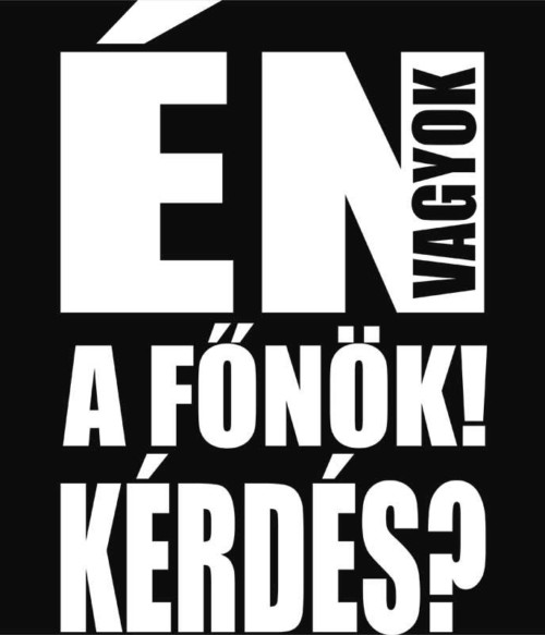 Én vagyok a főnök Póló - Ha Boss rajongó ezeket a pólókat tuti imádni fogod!