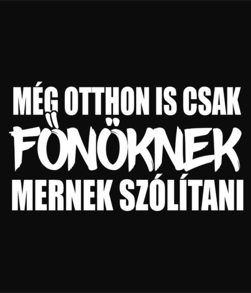 Még otthon is csak főnöknek mernek szólítani Póló - Ha Boss rajongó ezeket a pólókat tuti imádni fogod!