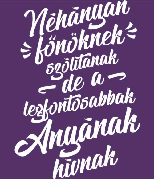 Néhányan főnöknek hívnak - anya Póló - Ha Boss rajongó ezeket a pólókat tuti imádni fogod!