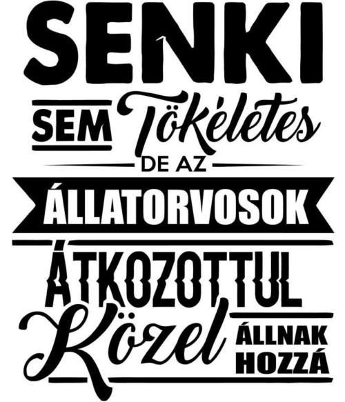 Senki sem tökéletes - állatorvos Póló - Ha Veterinary rajongó ezeket a pólókat tuti imádni fogod!